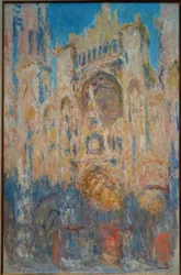Kathedrale von Rouen. Sonnenlichteffekt, Tagesende