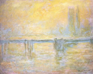 Charing Cross Bridge, Nebel, 1902