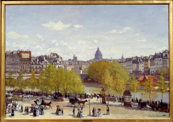 Der Quai du Louvre in Paris im Jahr 1867. Gemälde von Claude Monet (1840-1926)
