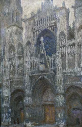 Kathedrale von Rouen, das Portal; graues Wetter