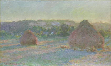 Getreideschober, Ende des Sommers, 1890-91