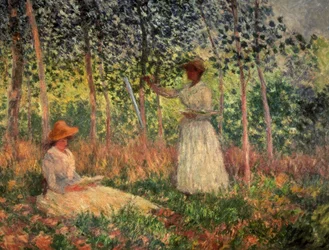 Suzanne liest und Blanche malt