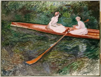 Das rosa Ruderboot