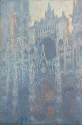 Das Portal der Kathedrale von Rouen im Morgenlicht