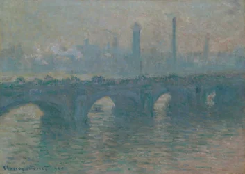 Waterloo-Brücke, graues Wetter, 1900