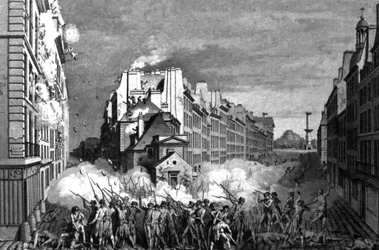 Reveillon-Aufstand in Faubourg Saint Antoine, ca. 1790