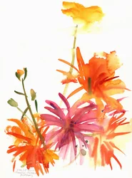 Ringelblumen und andere Blumen, 2004