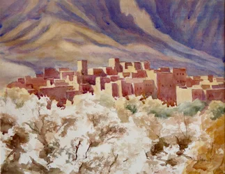 Mandelblüte, Todra-Schlucht, 2000