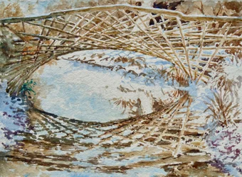 Schnee auf der Kingfisher-Brücke, 2011