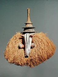 Zoomorphe Maske (Holz & Faser)