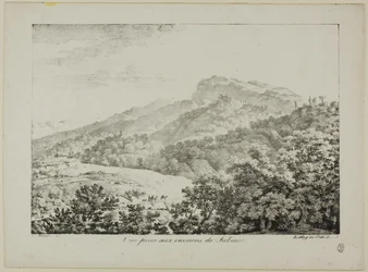 Ansicht aus der Region Subiaco, aus Ansichten von Italien