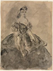 Beim Ball recto, La femme à l