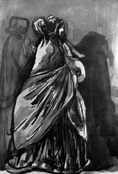 Die Dame mit dem Schal, 19. Jahrhundert, 1930