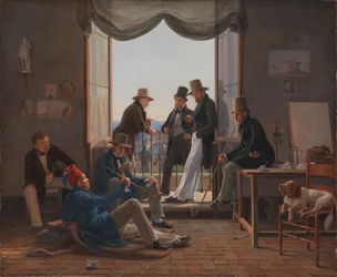 Eine Gruppe dänischer Künstler in Rom