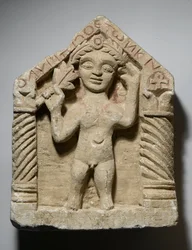 Grabstele mit männlicher Figur, aus Ägypten, ca. 500-600