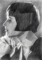 Art Deco Frauenporträt