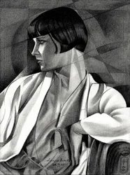 Art Deco Frauenprofil