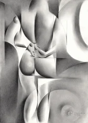 Eleganter geometrischer Akt