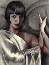 Elegante Frau mit roten Lippen