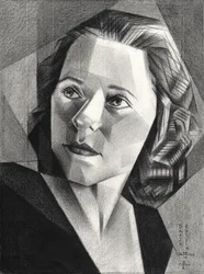 Geometrisches Frauenporträt