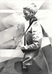 Modernes Geometrisches Porträt
