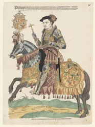 Porträt von Philipp II. zu Pferd