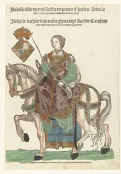 Porträt von Prinzessin Isabella zu Pferd