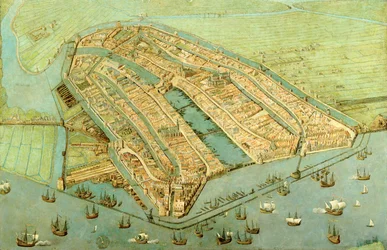 Vogelperspektive von Amsterdam