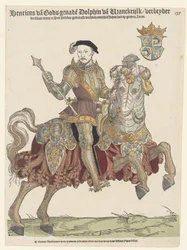 Porträt von König Heinrich II. von Frankreich zu Pferd, 1542-1543