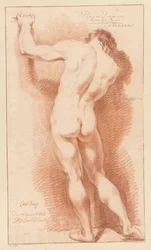 Stehender männlicher Akt, von hinten gesehen (1. Preis 1771)