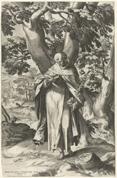 Der heilige Dominikus, ein Buch lesend