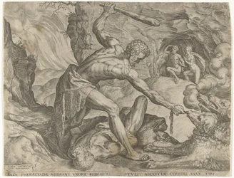 Herkules zieht Cerberus aus der Hölle