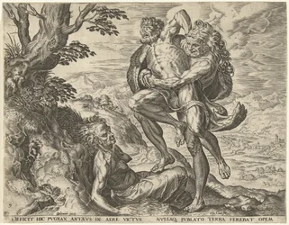 Herkules ringt mit Antaeus (Werke des Herkules)