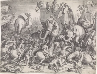 Schlacht bei Zama zwischen Scipio und Hannibal