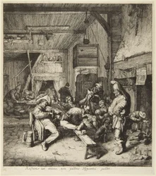Sitzender Violinspieler