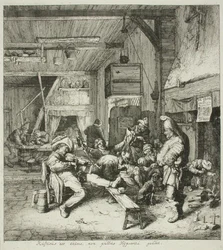 Geigenspieler in einer Taverne