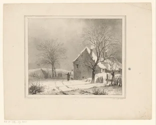 Häuser in Schneelandschaft