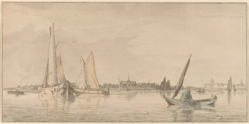 Fluss mit Stadt