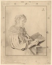 Junges Mädchen am Klavier