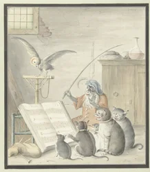 Interieur mit Katzenkonzert