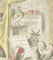 Interieur mit Vogelkonzert