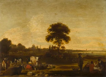 Landschaft mit Hirten und Vieh