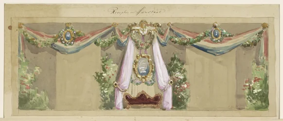 Entwurf für die Festdekoration anlässlich der Silberhochzeit von J. C. van Pappelendam und seiner Ehefrau