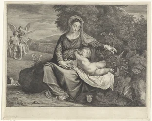 Maria mit Kind und Tobias und der Engel