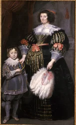 Madame Charlotte Butkens-Smit van Cruyninghen und ihr Sohn Johannes-Amatus