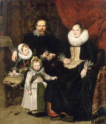 Selbstporträt mit der Familie, 1621