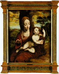 Die Madonna und das Kind in einer Landschaft