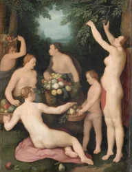 Pomona empfängt die Ernte der Früchte