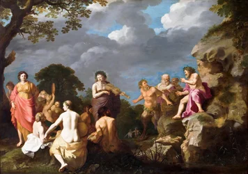 Der musikalische Wettstreit zwischen Apollo und Marsyas, 1630