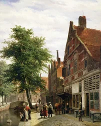Der Zuiderhavendijk, Enkhuizen im Sommer